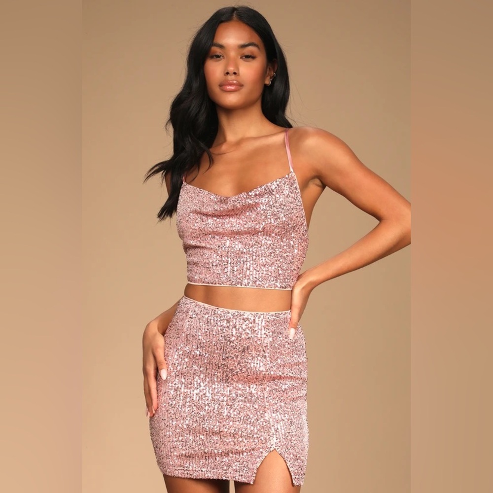 Lulu's Pink Mini Dress with Flirty Flair